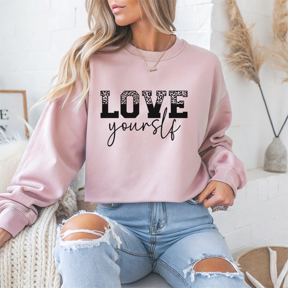 Love Yourself Motivational Crewneck Sweatshirt