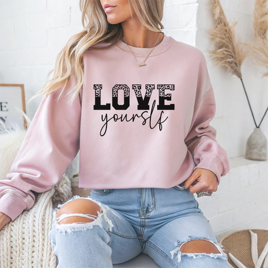 Love Yourself Motivational Crewneck Sweatshirt