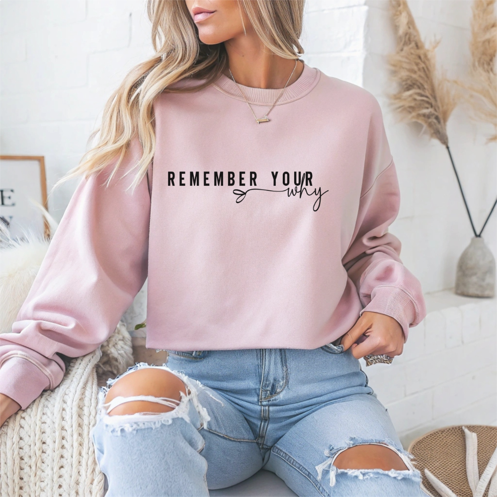 Remember Your Why Motivational Crewneck Sweatshirt