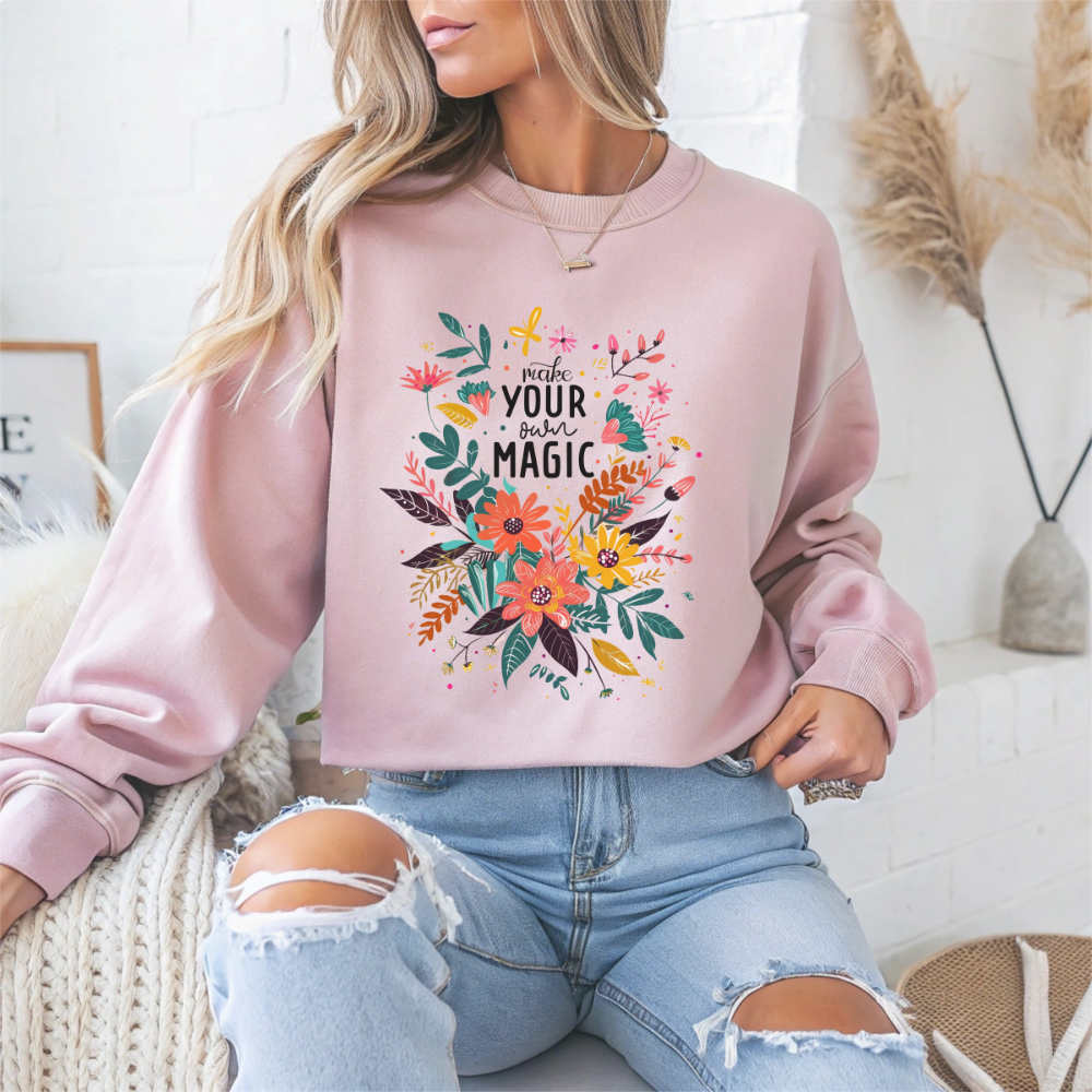 Make Your Own Magic Motivational Crewneck Sweatshirt