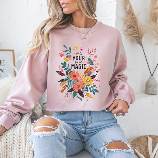 Make Your Own Magic Motivational Crewneck Sweatshirt