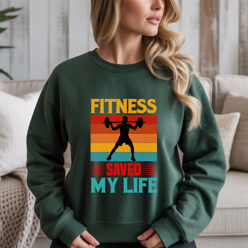 Fitness Saved My Life Gym Crewneck Sweatshirt