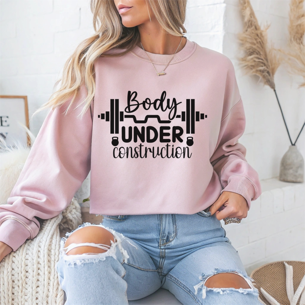 Body Under Construction Gym Crewneck Sweatshirt