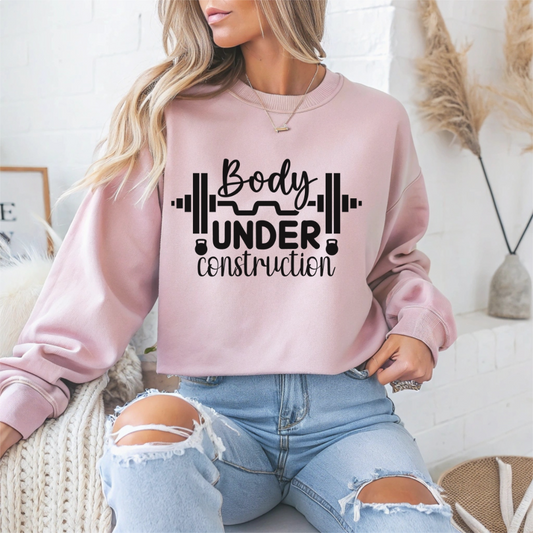 Body Under Construction Gym Crewneck Sweatshirt