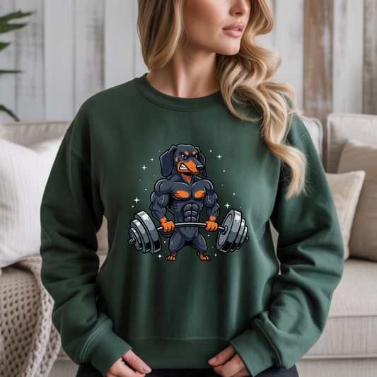 Muscle Dog Gym Crewneck Sweatshirt