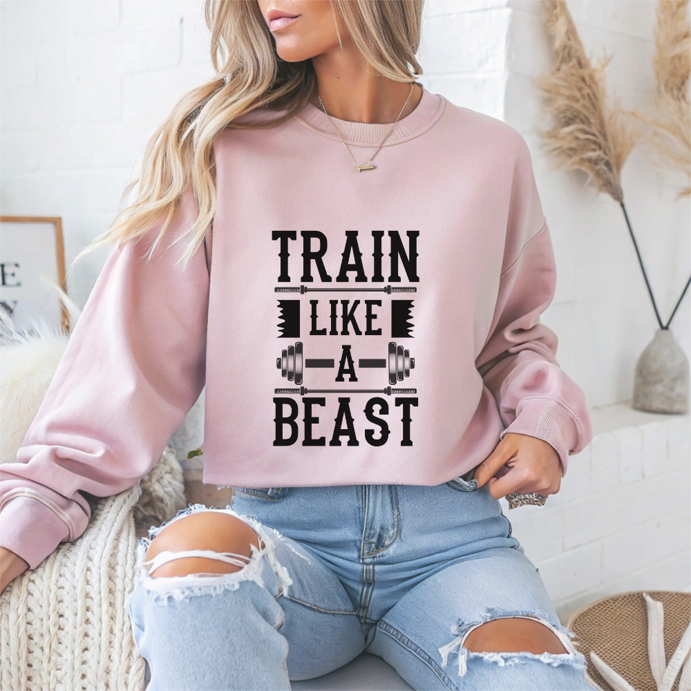 Train Like a Beast Gym Crewneck Sweatshirt
