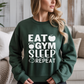 Gym Life Eat Gym Sleep Repeat Gym Crewneck Sweatshirt