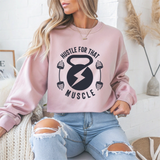 Hustle For That Muscle Gym Crewneck Sweatshirt