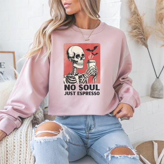 No Soul Just Espresso Halloween Crewneck Sweatshirt - Samberule