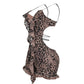 NYLA Leopard Velvet Ruffle Romper