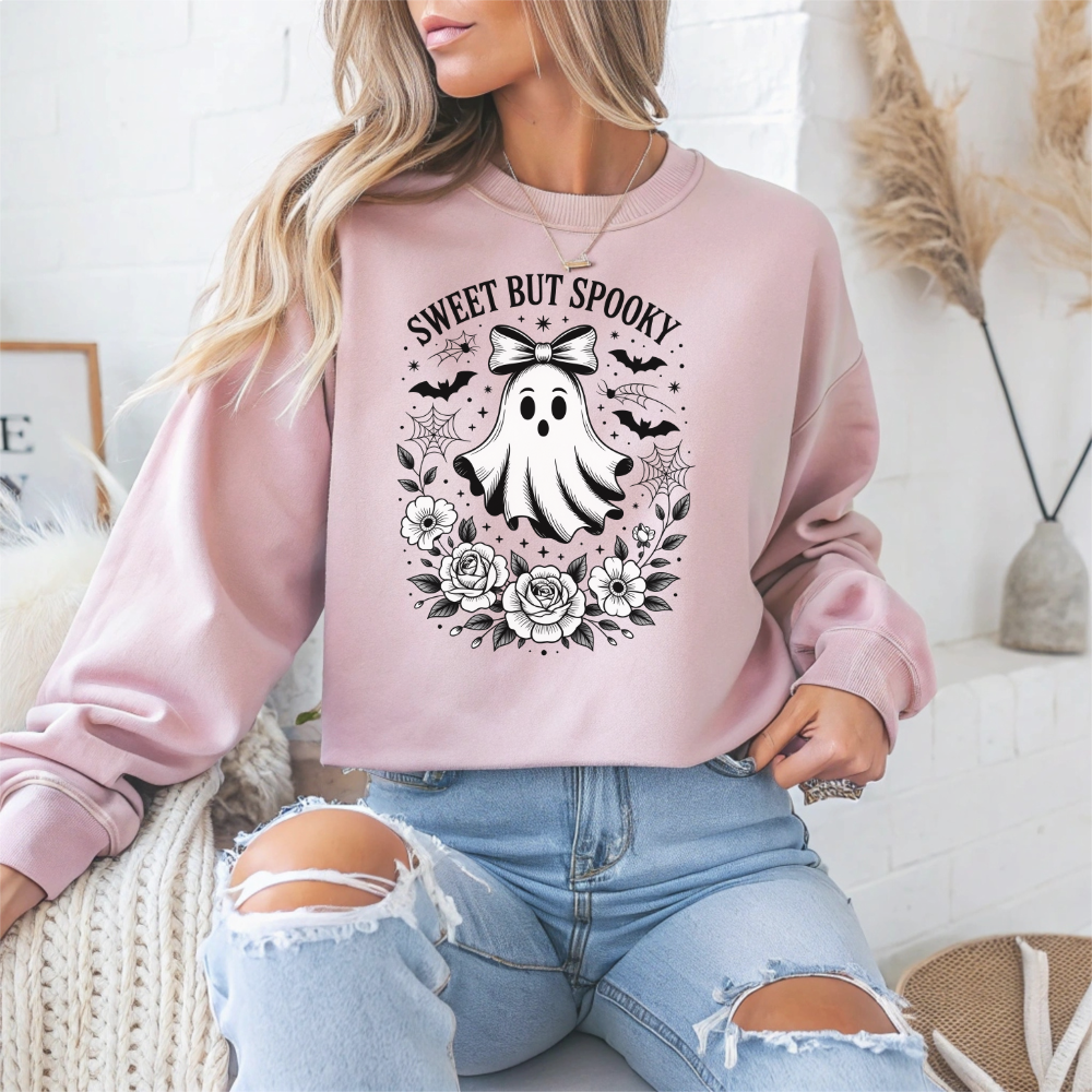 Sweet But Spooky Halloween Crewneck Sweatshirt - Samberule