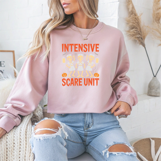 Intensive Scare Unit Skeleton Halloween Crewneck Sweatshirt - Samberule