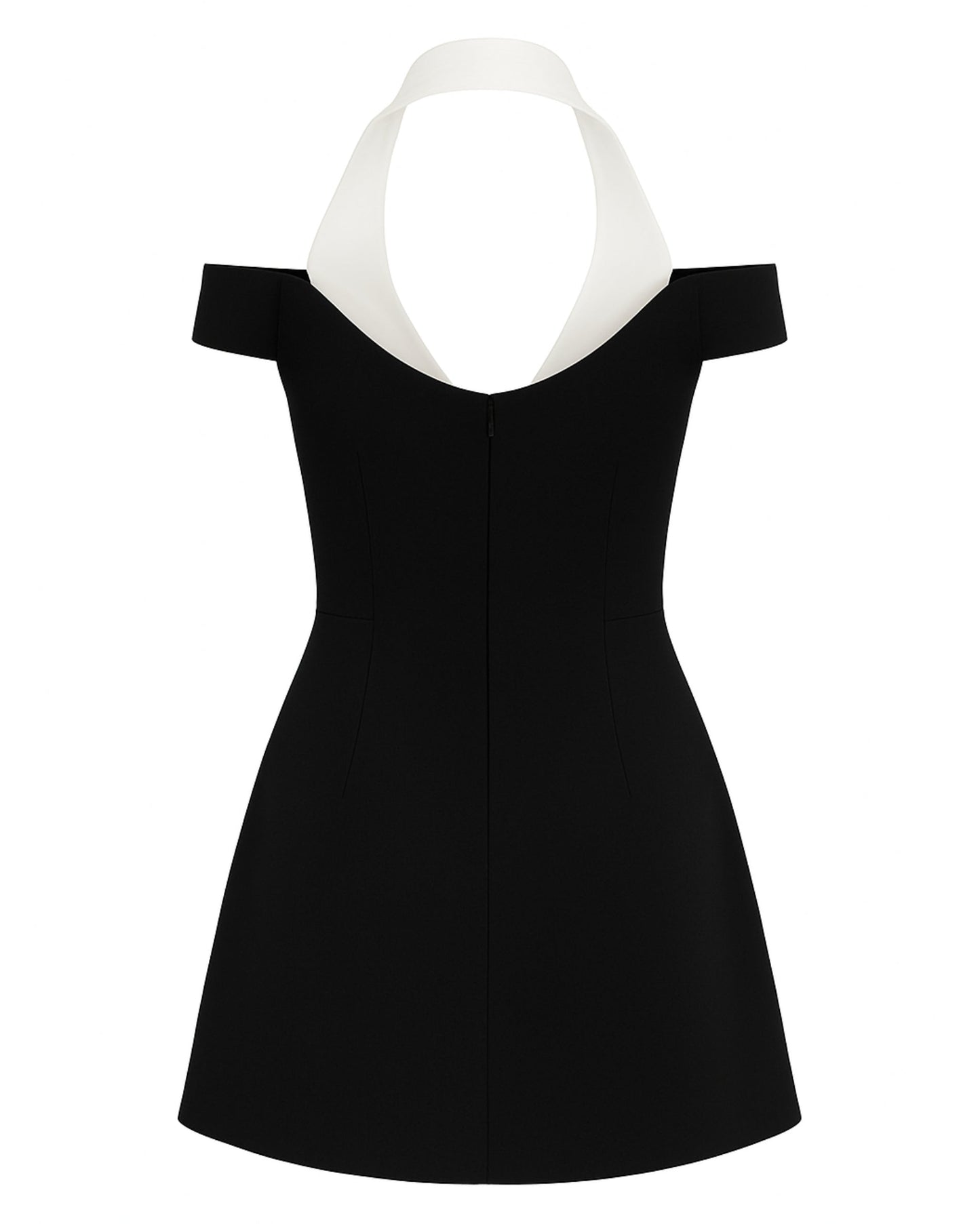 KATHERINE Off-Shoulder Halter Mini Dress