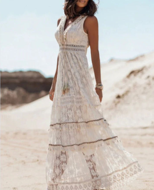 Hailey | Women Bohemian Style Summer Maxi Dress - Samberule