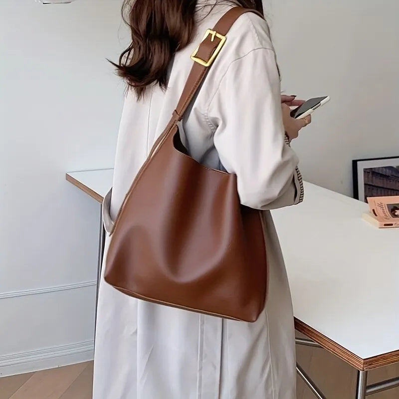 Aria - Vegan Leather Minimalist Shoulder Bag - Samberule