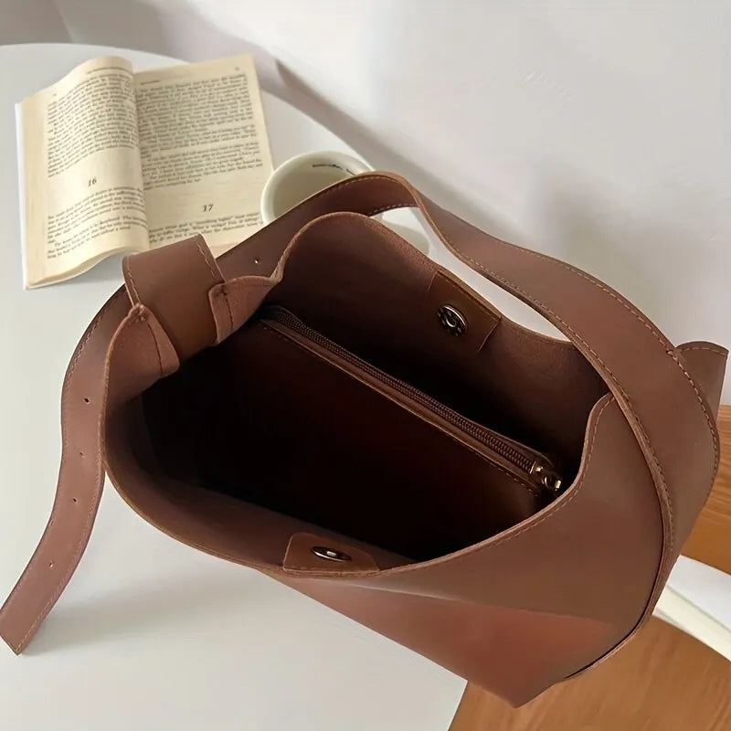 Aria - Vegan Leather Minimalist Shoulder Bag - Samberule