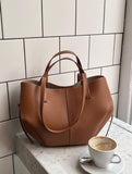Caroline - Oversized Structured Leather Tote - Samberule