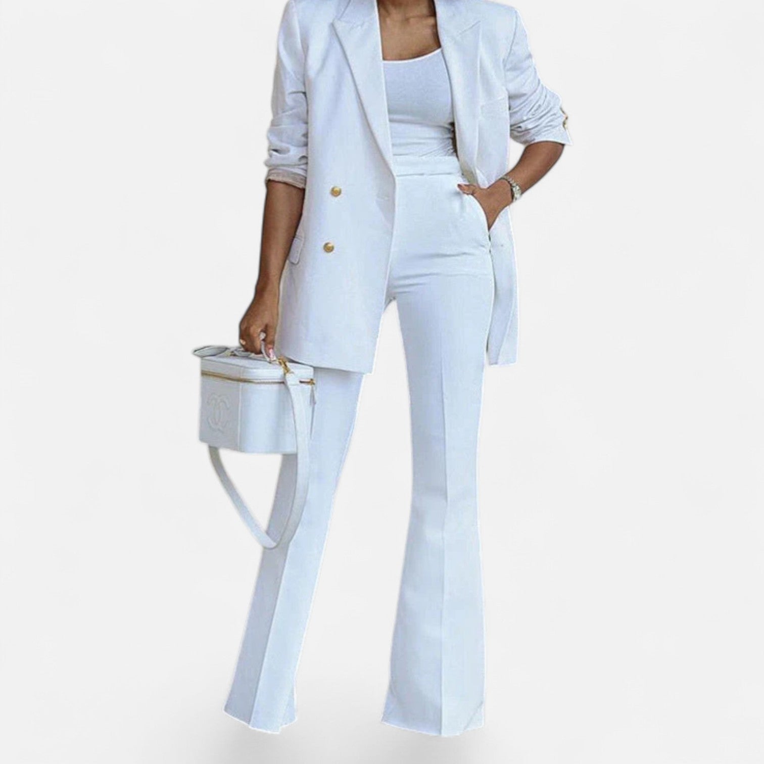 Abigail | Women Spring Double Breasted Pantsuit Set - Samberule