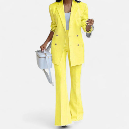 Abigail | Women Spring Double Breasted Pantsuit Set - Samberule