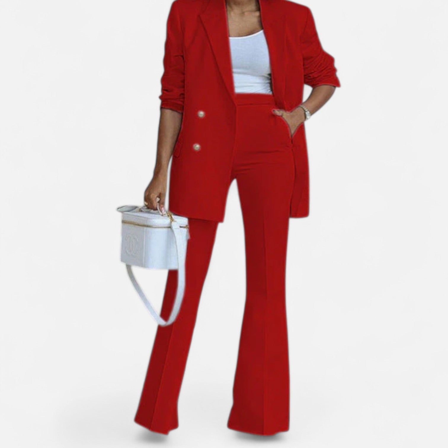 Abigail | Women Spring Double Breasted Pantsuit Set - Samberule