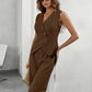 Daisy | Women’s Spring Button Vest Pant Set - Samberule