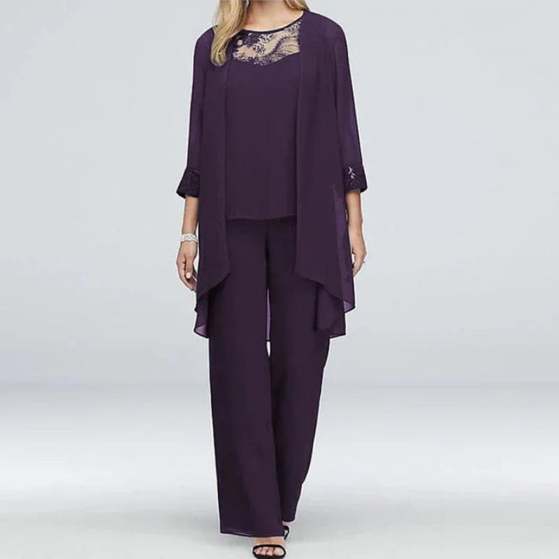 Chloe | Women’s Spring Three Piece Pant Set - Samberule
