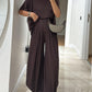Light Grey Casual Top and Wide-leg Pants Set