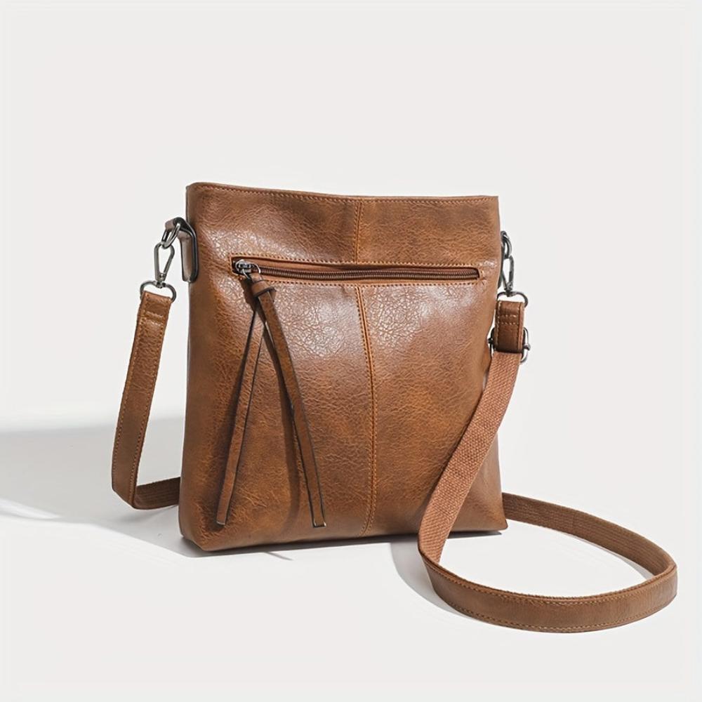 Anna - Vegan Leather Slim Crossbody Bag - Samberule
