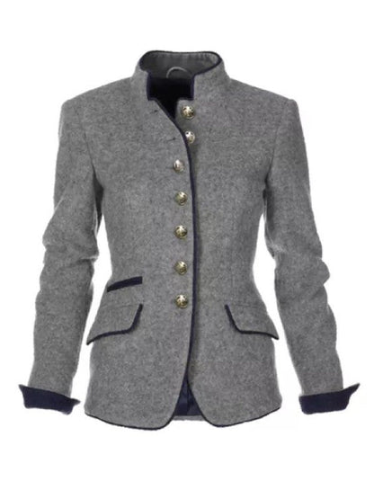Elly | Women’s Grey Blazer – Soft Fabric & Smart Silhouette