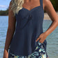Two-Piece Striped Tankini Swimsuit
