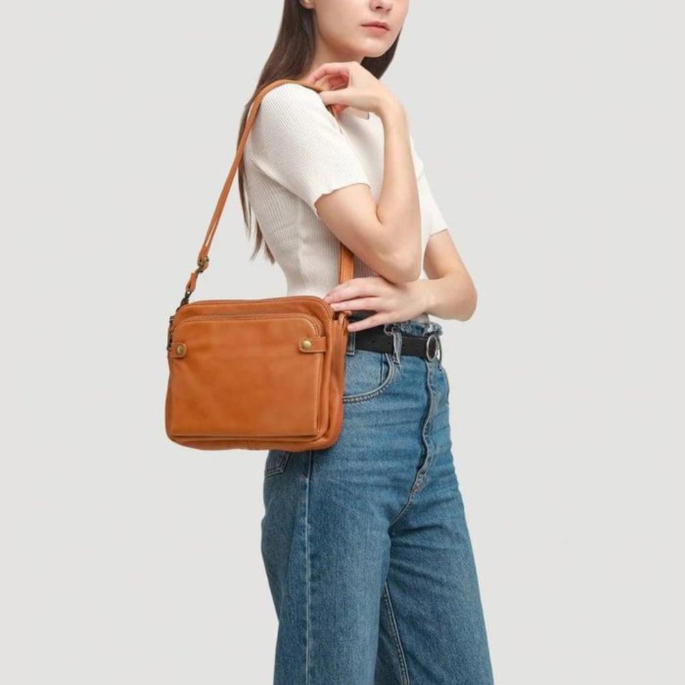 Anne - Vegan Leather Crossbody Shoulder Bag - Samberule
