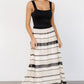 Alondra Woven Skirt | Cream + Black