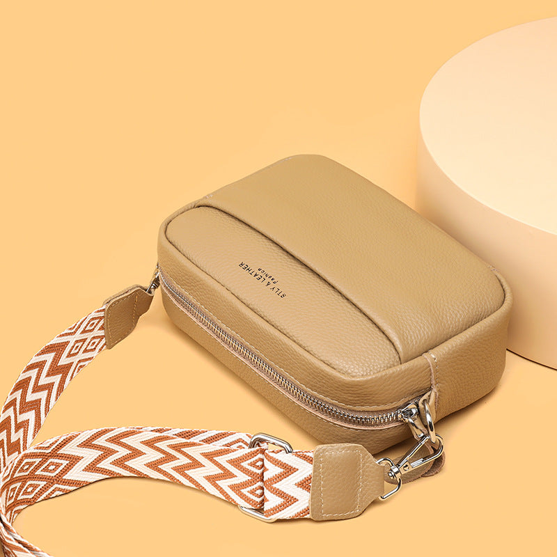 Stella - Pebbled Leather Crossbody Bag - Samberule