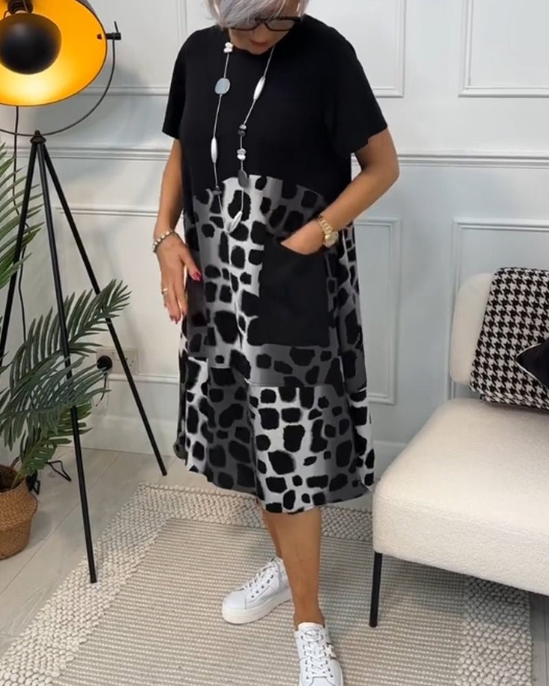 Ellie - Colorblock Midi Dress - Samberule