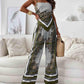 Stylish Printed Lace-Up Vest & Pants Two-Piece Set