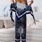 Stylish Printed Lace-Up Vest & Pants Two-Piece Set
