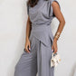 Lrregular Sleeveless Casual Two-piece Set