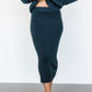 Carey Waffle Midi Skirt | Midnight Blue