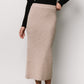 Carey Waffle Midi Skirt | Taupe