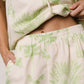 Carlina Set | Cream + Green Print
