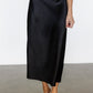 Celeste Satin Midi Skirt | Black