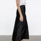 Celeste Satin Midi Skirt | Black