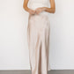 Celeste Satin Midi Skirt | Champagne