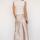 Celeste Satin Midi Skirt | Champagne
