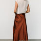 Celeste Satin Midi Skirt | Spice