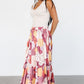 Cori Pleated Skirt | Deep Mauve Floral