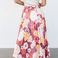 Cori Pleated Skirt | Deep Mauve Floral