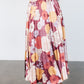 Cori Pleated Skirt | Deep Mauve Floral