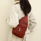 Margaret - Vegan Leather Sling Crossbody Bag - Samberule