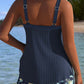 Two-Piece Striped Tankini Swimsuit